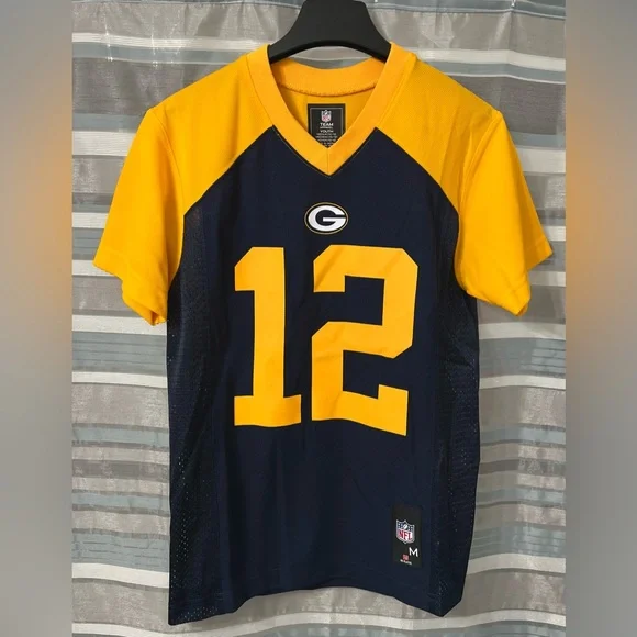 NFL Green Bay Packers Aaron Rodgers Throwback Youth Football Jersey - Picture 1 of 9